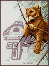 Cross Stitch COUGAR by Sue Coleman