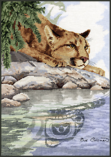 Cross Stitch COUGAR REFLECTION