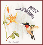 Cross Stitch HUMMINGBIRD by Sue Coleman