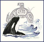 Cross Stitch KILLER WHALE by Sue Coleman