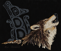 Cross Stitch NATIVE WOLF