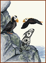 Cross Stitch TUFTED PUFFIN